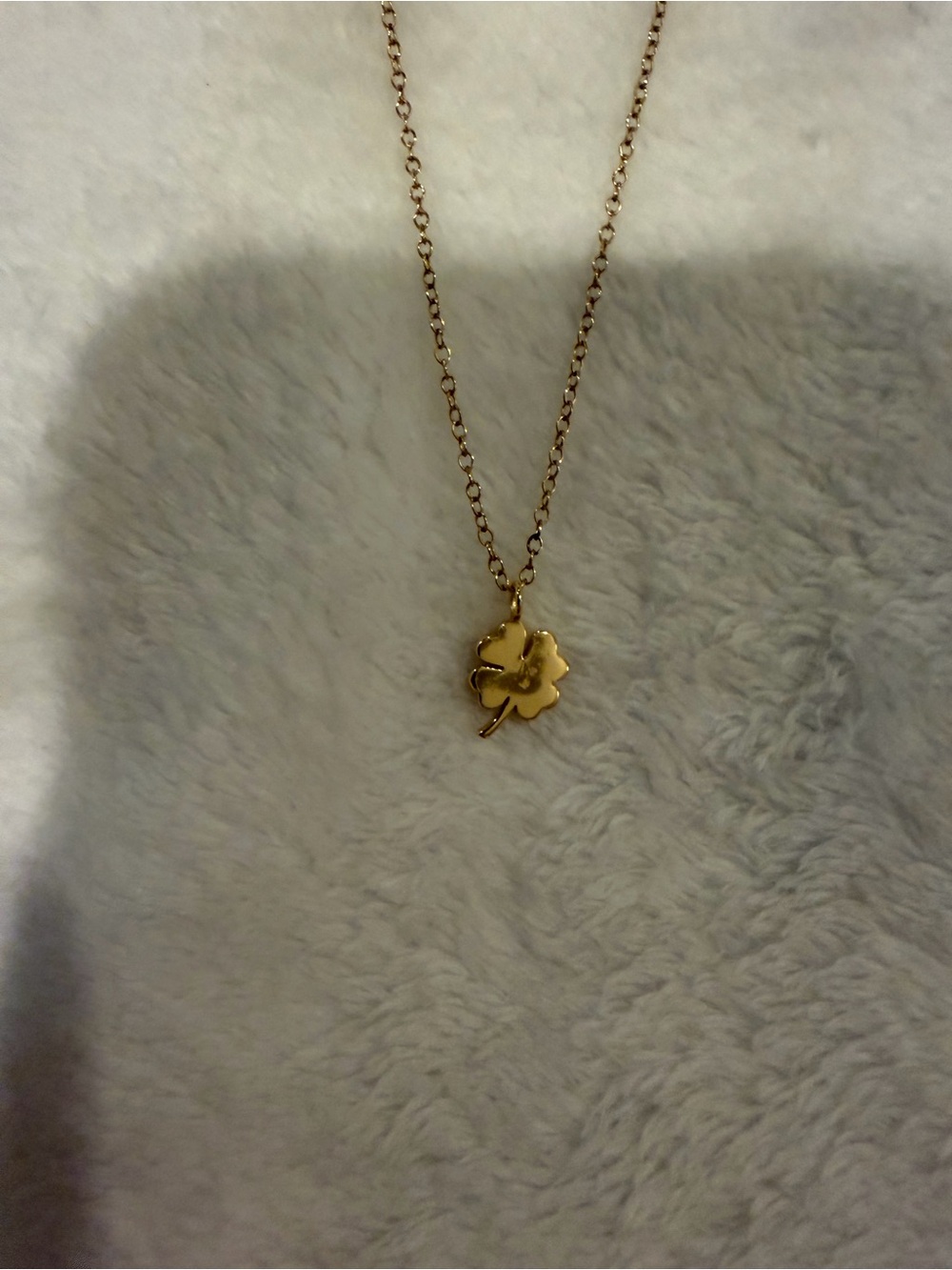 Gold Four-Leaf Clover Pendant Necklace - Women Jewelry